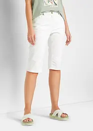 Stretchiga jeansbermudas med uppvikta benslut, bonprix