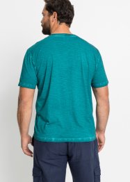 T-shirt med farfarskrage och tvättad look, bpc bonprix collection