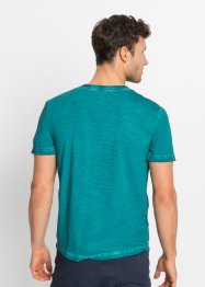 T-shirt med farfarskrage och tvättad look, bpc bonprix collection