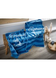 Strandhandduk med blåa ränder, bpc living bonprix collection