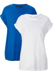 Longshirt med uppvikta ärmar (2-pack), bpc bonprix collection