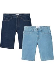 Jeansbermudas, normal passform (2-pack), John Baner JEANSWEAR