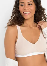 BH utan bygel med ekologisk bomull (2-pack), bonprix