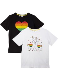 T-shirt med Pride-motiv för barn (2-pack), bpc bonprix collection