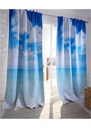 Mörkläggande gardinlängd med strandmotiv (1-pack), bpc living bonprix collection