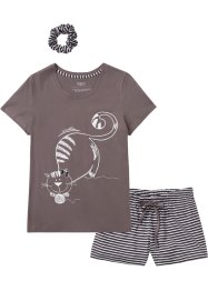 Pyjamas med shorts och hårband, ekologisk bomull, bpc bonprix collection