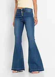 Vida jeans med ofållade benslut, bonprix