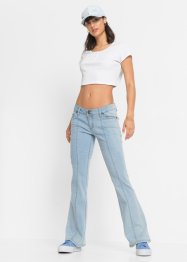 Utsvängda jeans med delningssömmar och Positive Denim #1 Fabric, RAINBOW