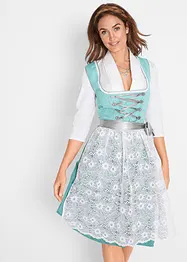 Knälång dirndl med spetsförkläde (2 delar), bonprix