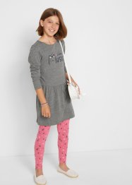Jerseyklänning + leggings för flickor (2 delar), bpc bonprix collection