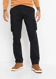 Regular Fit cargobyxa i ren bomull, Straight, bonprix