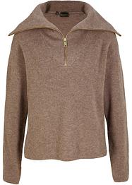 Tröja med dragkedja och en andel Good Cashmere Standard®, bpc selection premium