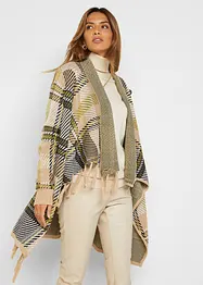 Lång cardigan med fransar, bonprix