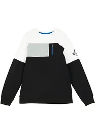 Pojksweatshirt med colour blocking-look, bonprix