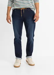 Mjuka dra på-jeans, Regular Fit, Tapered, bonprix