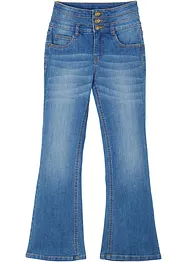 Flickjeans med hög midja, utsvängda ben, bonprix