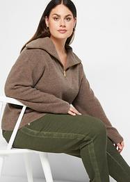 Tröja med dragkedja och en andel Good Cashmere Standard®, bpc selection premium