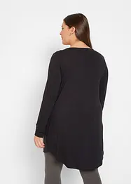 Lång topp av viskos, långärmad, bonprix