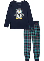 Pyjamas med flanellbyxa, bonprix