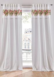 Mönstrad gardinlängd, ekologisk bomull (1-pack), bpc living bonprix collection