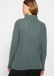 Tröja med krage, strukturmaterial, bonprix