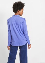 Långärmad T-shirt med ståkrage och rysch från Maite Kelly, bpc bonprix collection