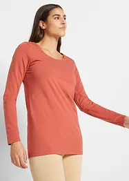 Longshirt med ekologisk bomull (2-pack), bonprix