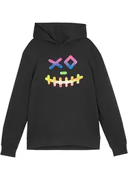 Sweatshirt med huva i mjuk bomullsmix för barn, bonprix