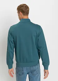 Sweatshirt med krage och kort dragkedja, bonprix