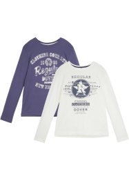 Långärmad T-shirt för pojkar (2-pack), bpc bonprix collection