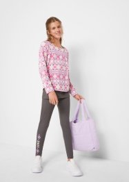 Långärmad T-shirt, linne + leggings för flickor (3 delar), bpc bonprix collection