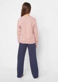 Sweatshirt + trikåbyxa för flickor (2 delar), bpc bonprix collection
