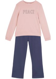 Sweatshirt + trikåbyxa för flickor (2 delar), bpc bonprix collection