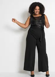 Jumpsuit med paljetter, bonprix