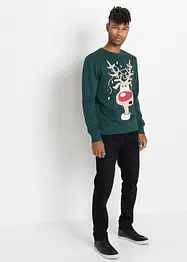 Sweatshirt med återvunnen polyester och julmotiv, bonprix