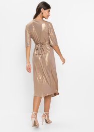 Mellanlång klänning med metallic-effekt, BODYFLIRT