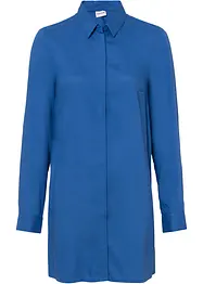 Lång blus med slits i följsam viskos, bonprix