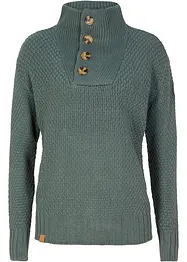Tröja med krage, strukturmaterial, bonprix