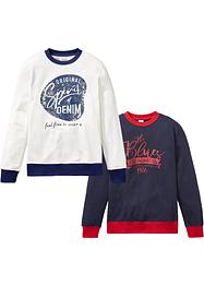 Sweatshirt med återvunnen polyester (2-pack), John Baner JEANSWEAR