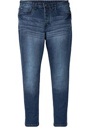 Korta stretchjeans, normal passform, avsmalnande ben, RAINBOW