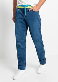 Mjuka dra på-jeans med normal passform, avsmalnande ben, John Baner JEANSWEAR