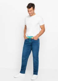 Mjuka dra på-jeans med normal passform, avsmalnande ben, John Baner JEANSWEAR