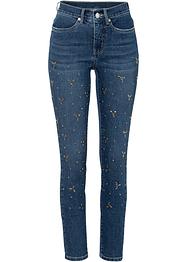 Stretchjeans med nitapplikationer, BODYFLIRT