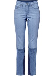 Jeans med lapptäckslook, raka ben, RAINBOW