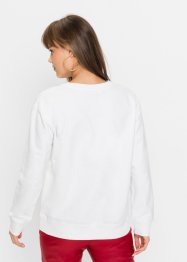 Sweatshirt med tryck, i ekologisk bomull, RAINBOW