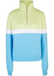 Randig sweatshirt med krage och dragkedja, bpc bonprix collection