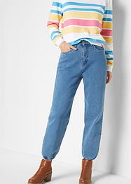 Tunnformade stretchjeans med resår i bensluten, John Baner JEANSWEAR