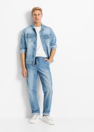 Jeans, normal passform med midjeresår, raka ben (2-pack), John Baner JEANSWEAR