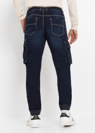 Dra på-jeans med cargofickor, smal passform, raka ben, RAINBOW