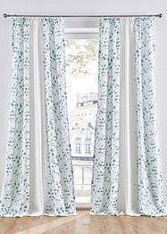 Blommönstrad gardinlängd (1-pack), bpc living bonprix collection